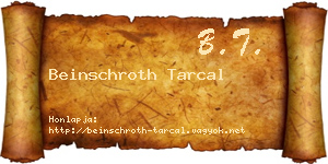 Beinschroth Tarcal névjegykártya